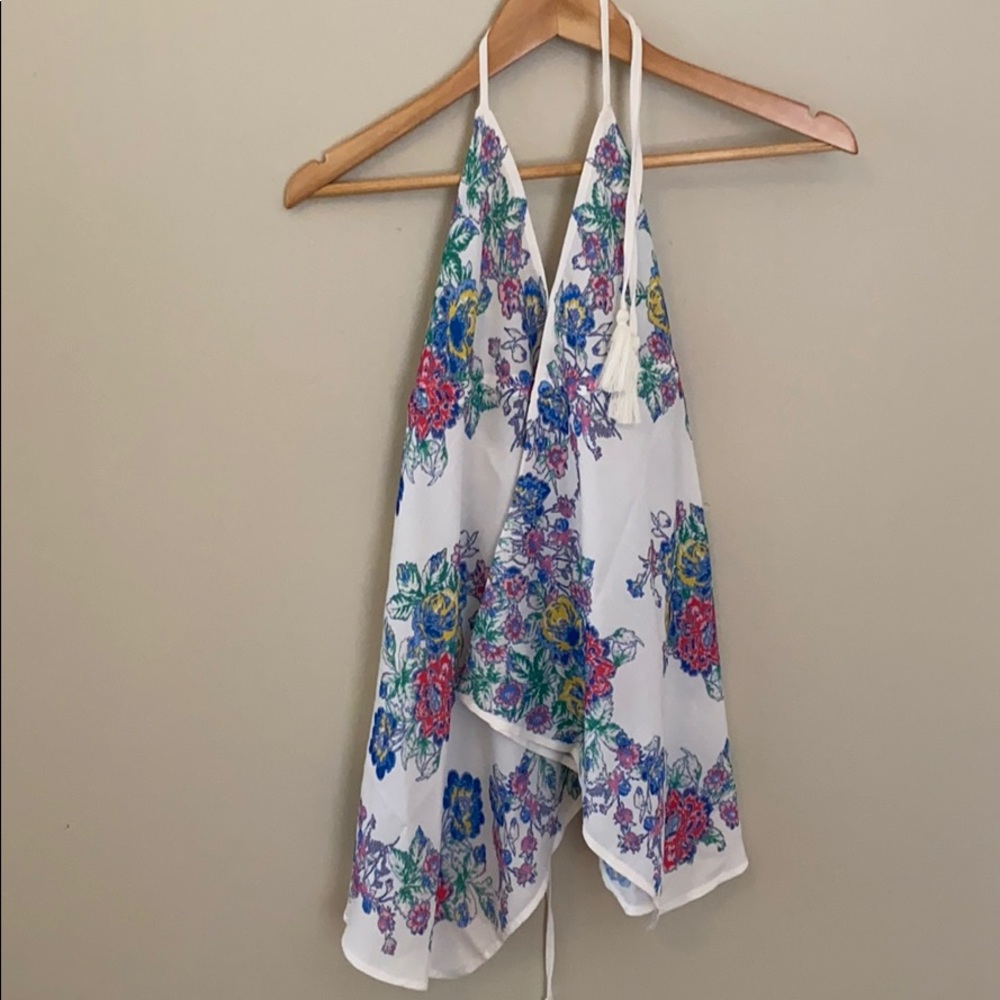 Floral halter top